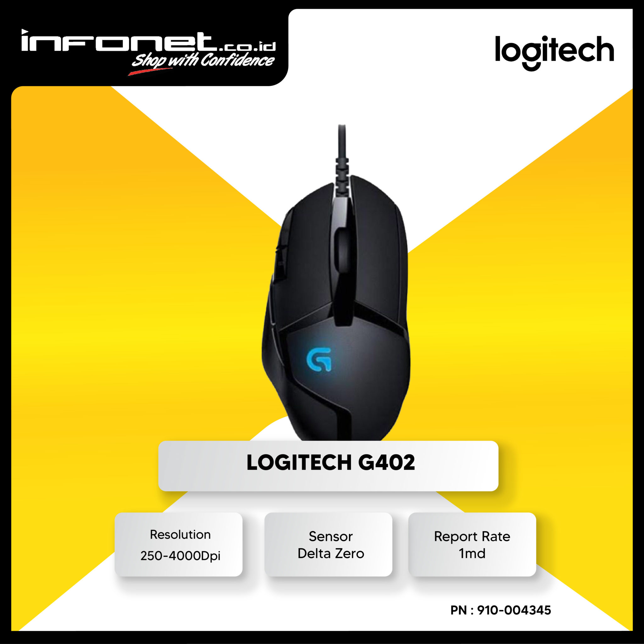 LOGITECH MOUSE WIRELESS G402 - Infonet