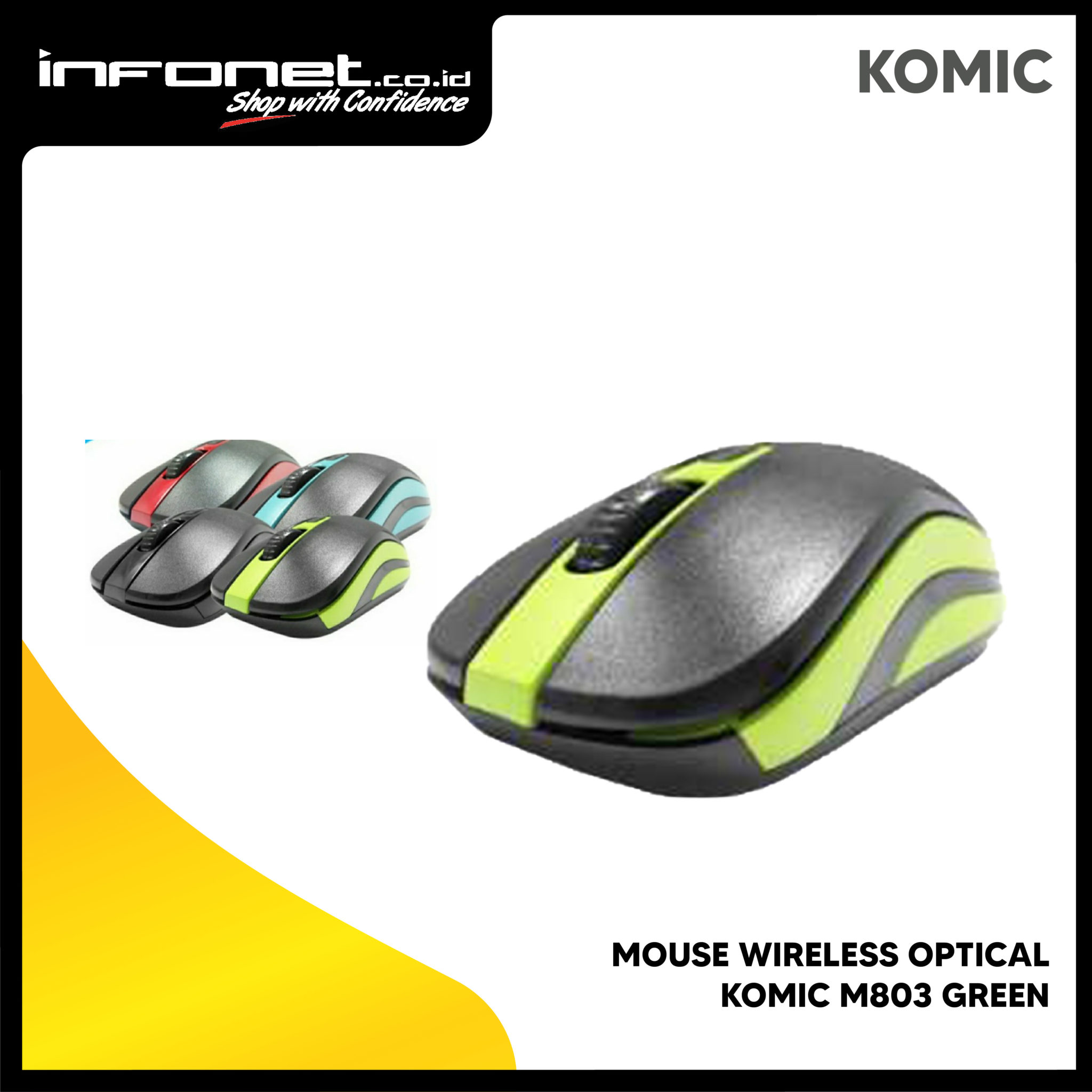 MOUSE WIRELESS OPTICAL KOMIC M803 - Infonet
